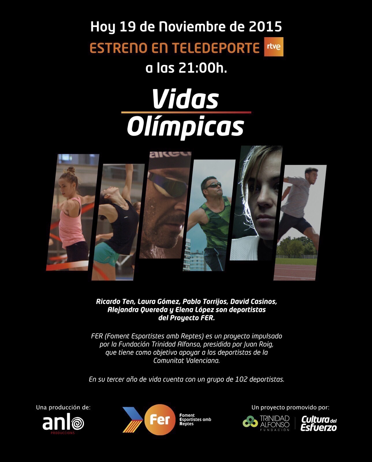 DOCUMENTAL VIDAS OLIMPICAS