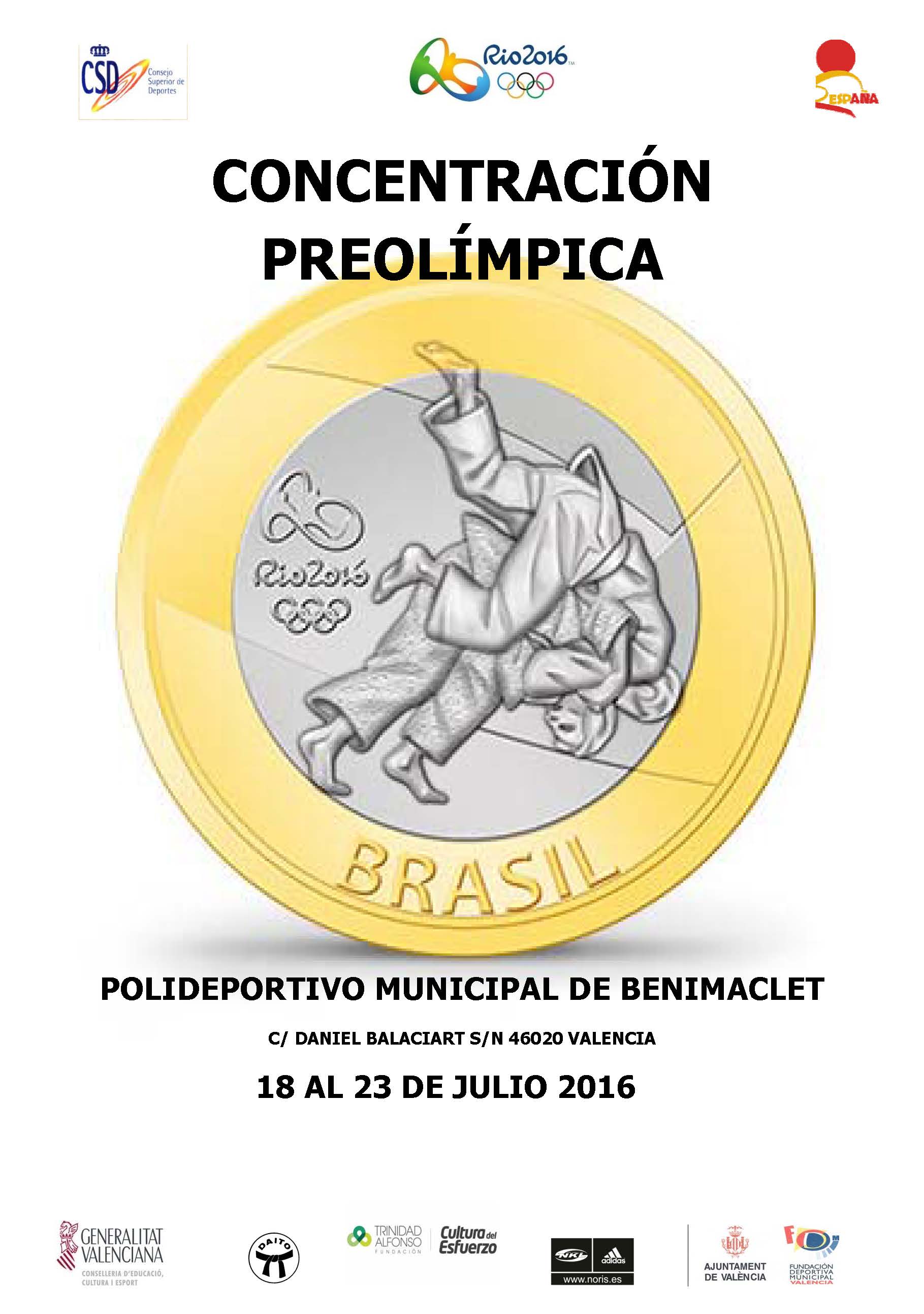 CARTEL CONCENTRACION PREOLIMPICA  2016